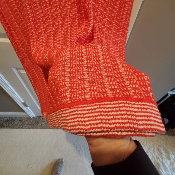 Ann Taylor  petite sz xlp. Red and white  tweed fringe dress. NWT - Picture 7 of 10